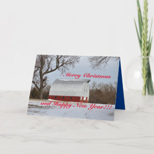 Kansas Rode Kerstdag Kaart
