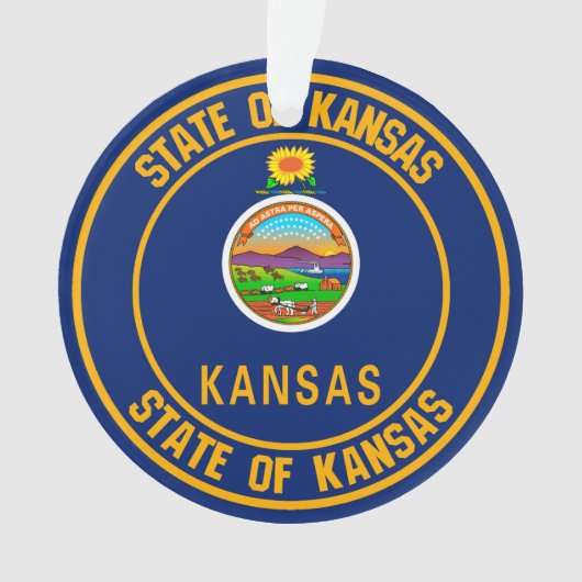 Kansas Round Emblem Ornament (voorkant)