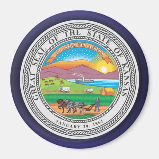 Kansas Seal Magneet (Voorkant)