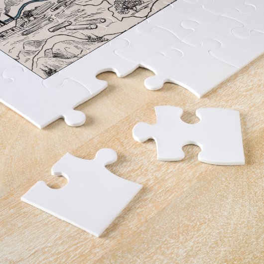 Kansas Shaped Kansan  Afbeelding Map Legpuzzel (Zijkant)