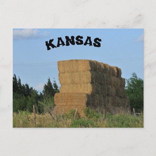 Kansas Square Hay Bales Post Kaart (Voorkant)