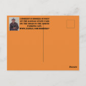 Kansas State Fair Sunset Post Card Briefkaart (Achterkant)