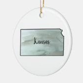Kansas State Illustratie Keramisch Ornament (Links)