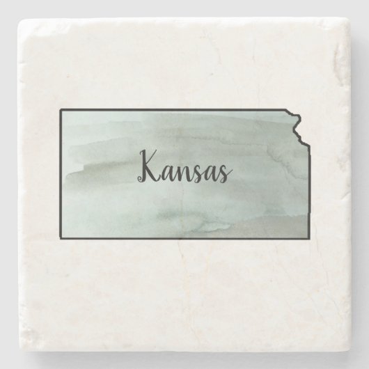 Kansas State Illustratie Stenen Onderzetter (Voorkant)