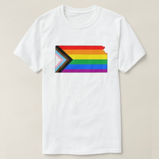 Kansas State Pride LGBTQ Progress Pride T-shirt (Design voorkant)