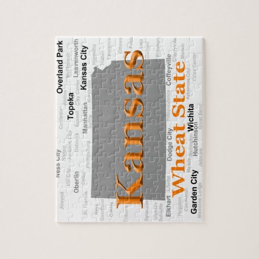 Kansas State Pride Map Legpuzzel (Verticaal)