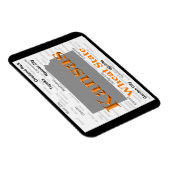 Kansas State Pride Map Magneet (Rechterzijde)