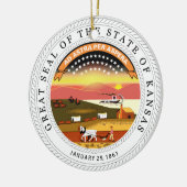 Kansas State Seal Keramisch Ornament (Links)