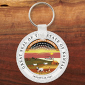 Kansas State Seal Sleutelhanger (Voorkant)