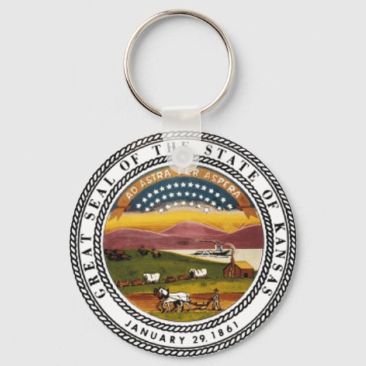 Kansas State Seal Sleutelhanger (Voorkant)