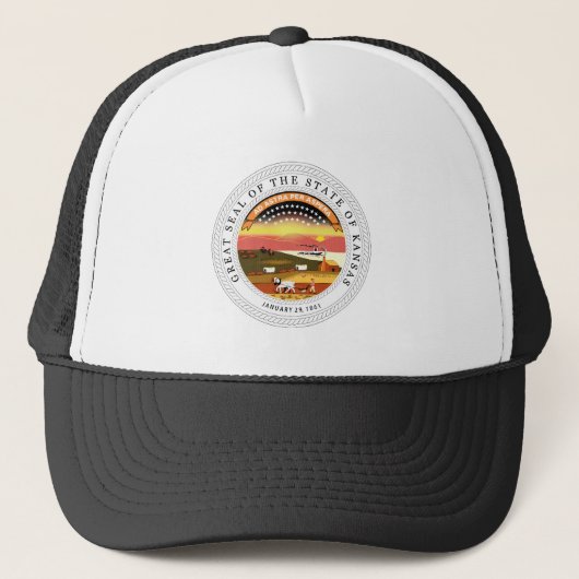 Kansas State Seal Trucker Pet (Voorkant)