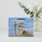 Kansas Stone Post Fence Post, Post Card. Briefkaart (Staand voorkant)