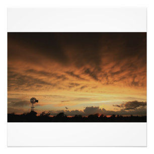 Kansas Stormy Night Photo Enlarve Foto Afdruk