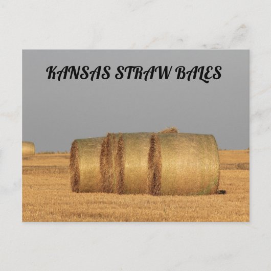 Kansas Straw Bales POST KAART (Voorkant)