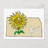 Kansas Sunflower Briefkaart (Voorkant)