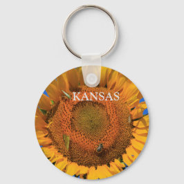 Kansas Sunflower closeup Sleutelhanger