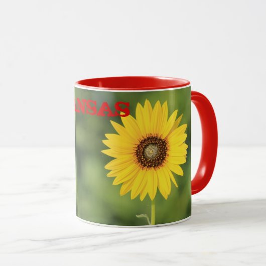 Kansas Sunflower Coffee Mok/Cup Mok (Voorkant rechts)
