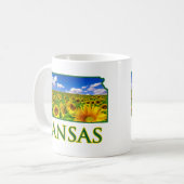 Kansas Sunflower Sky Koffiemok (Voorkant links)