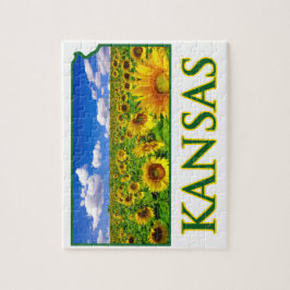 Kansas Sunflower Sky Legpuzzel