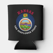 KANSAS SUNFLOWER STATE FLAG BLIKJESKOELER (Achterkant)