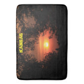 Kansas Sunset met tree Silhouettes Bath Mat (Voorkant Verticaal)