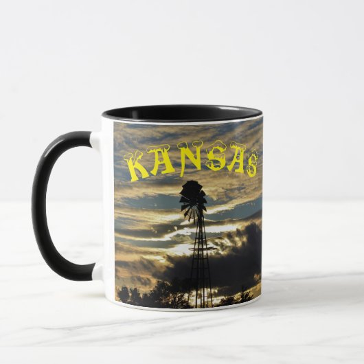 Kansas Sunset met Windmill Coffee Mok (Links)