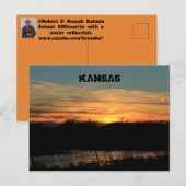 Kansas Sunset reflectie. briefkaart. Briefkaart (Voorkant / Achterkant)