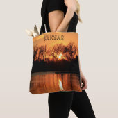 Kansas Sunset Reflection Foto Canvas tas (Dichtbij)