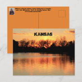 Kansas Sunset Reflection Sterling Lake Post Kaart (Voorkant / Achterkant)