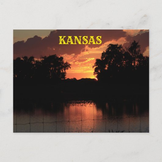 Kansas Sunset with Silhouettes, Post Kaart (Voorkant)