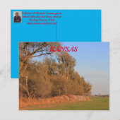 Kansas tarweveld met bomen Post Kaart (Voorkant / Achterkant)
