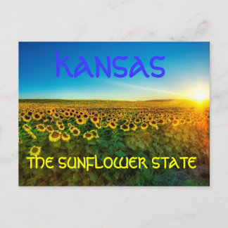 Kansas "The Sunflower State"-Briefkaart Briefkaart