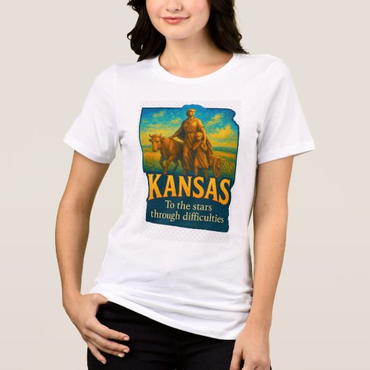 Kansas-themed artistic T-shirt design! (Voorkant)