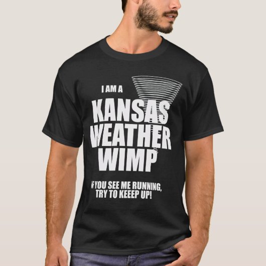 Kansas Tornado Météo Wimp T-shirt noir (Devant)