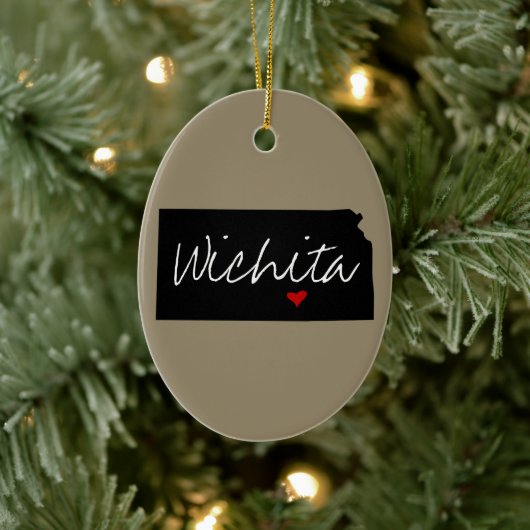 Kansas Town Keramisch Ornament (Boom)