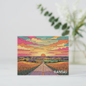 Kansas Travel Briefkaart (Staand voorkant)