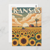 Kansas Travel Briefkaart (Voorkant / Achterkant)