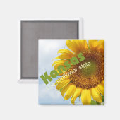 Kansas USA Sunflower State Souvenir Frigo Magnet (Recto/Verso)