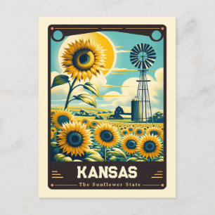 Kansas Vintage van patriottische spirit Briefkaart