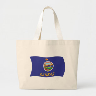 Kansas Vlag Boodschappentas Grote Tote Bag