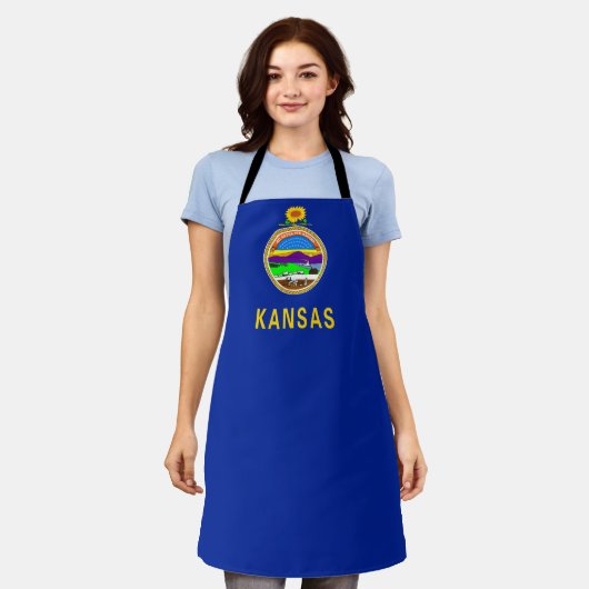 Kansas vlag schort (Gedragen)