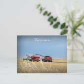 Kansas Wheat Harvest Briefkaart (Staand voorkant)