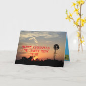 Kansas Windmill Sunset Cross Kaart (Gele Bloem)