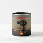 Kansas Windmill Sunset Mug (Centre)