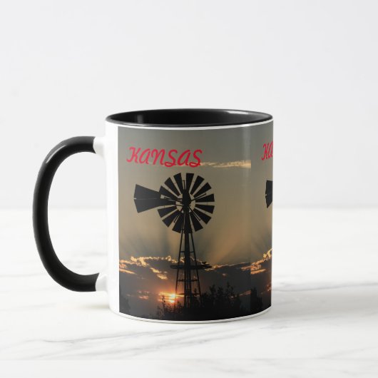 Kansas Windmill Sunset Mug (Gauche)