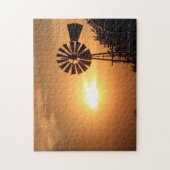 Kansas Windmill Sunset PUZZLE (Vertical)