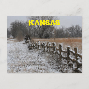 Kansas Winter Wonder Land Post Kaart. Briefkaart