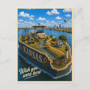 Kansas Wish You Were Here State Serie Briefkaart