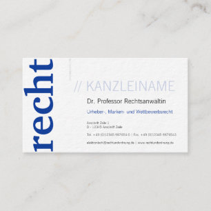 Kanselarij die blauwe kaart bezoekt visitekaartje