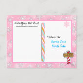 Kanselkaarjes van Sinterklaas: Schattige Sneeuwman Feestdagenkaart (Achterkant)